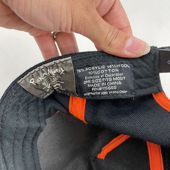 Rick & Morty Black Anatomy Park Snapback Hat Cap Officially Licensed Bioworld - Picture 6 of 6